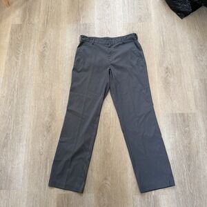 Men's Nike Golf DriFit Grey Solid Flat Front Chino 33x32‎ Poly/Spandex